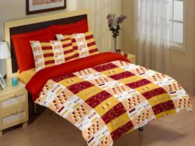 Pilota de pat 200-220 bumbac neted imprimat-2